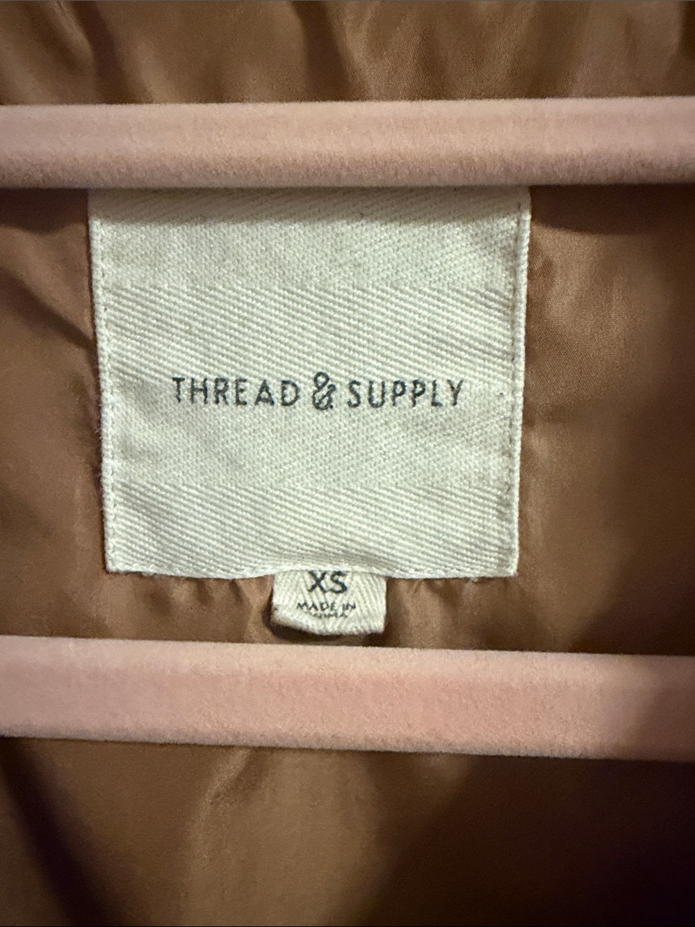 🫶🏼5 for $45!!🫶🏼 Thread & Supply Cropped Puffer Vest in Camel Brown - Picture 2 of 4
